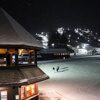 Gunstock Mountain Resort at night