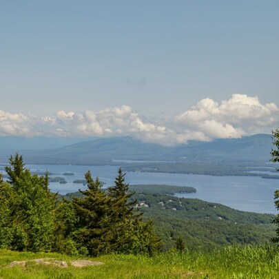 Gunstock summit view of the lake