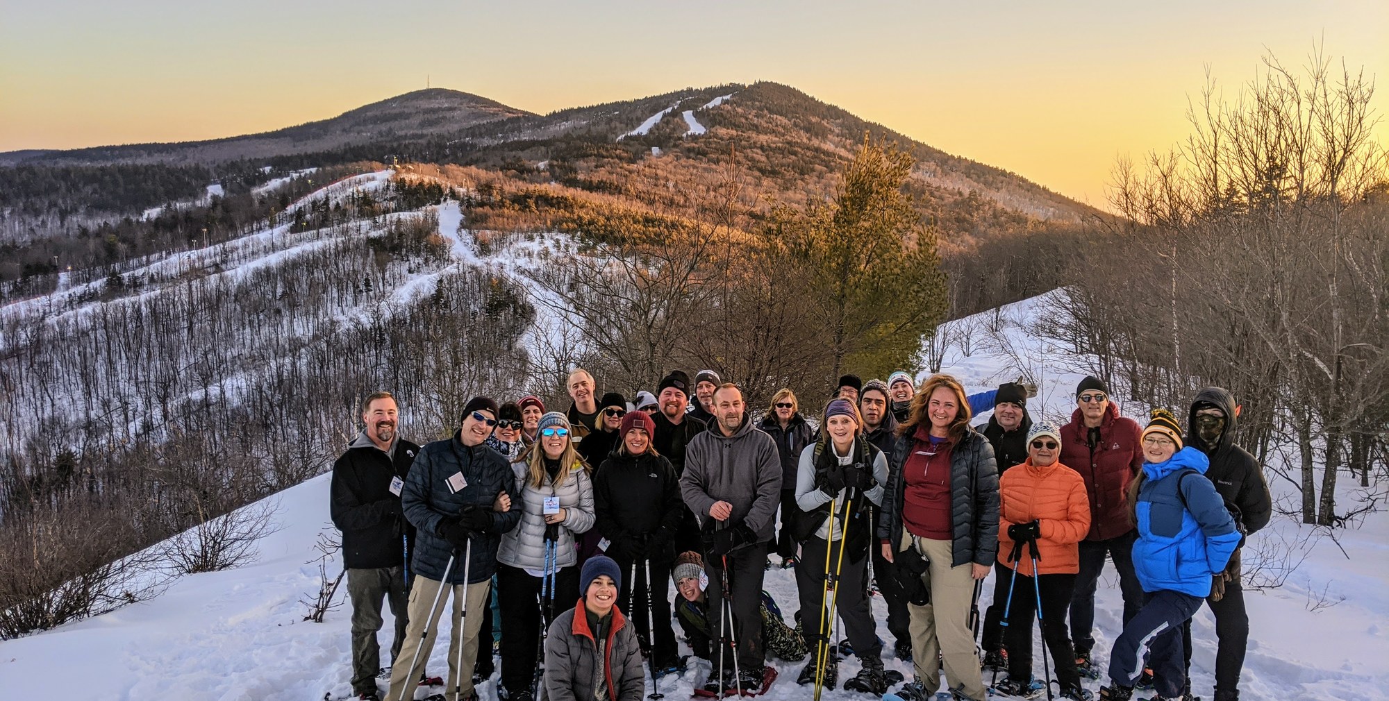 Snowshoe Ridge Tour at sunset