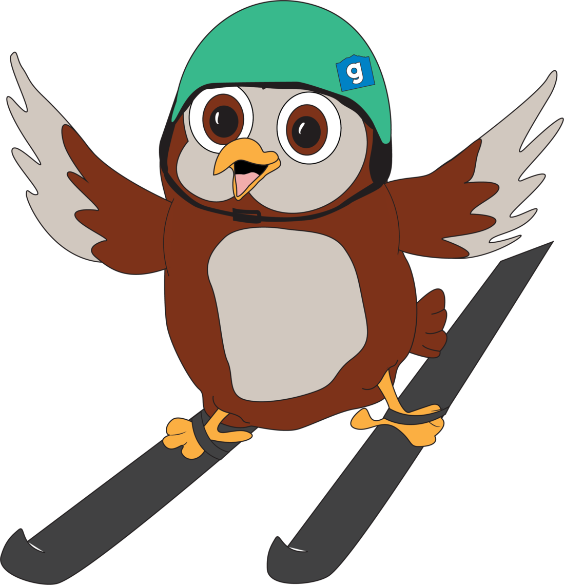 Owl skiing
