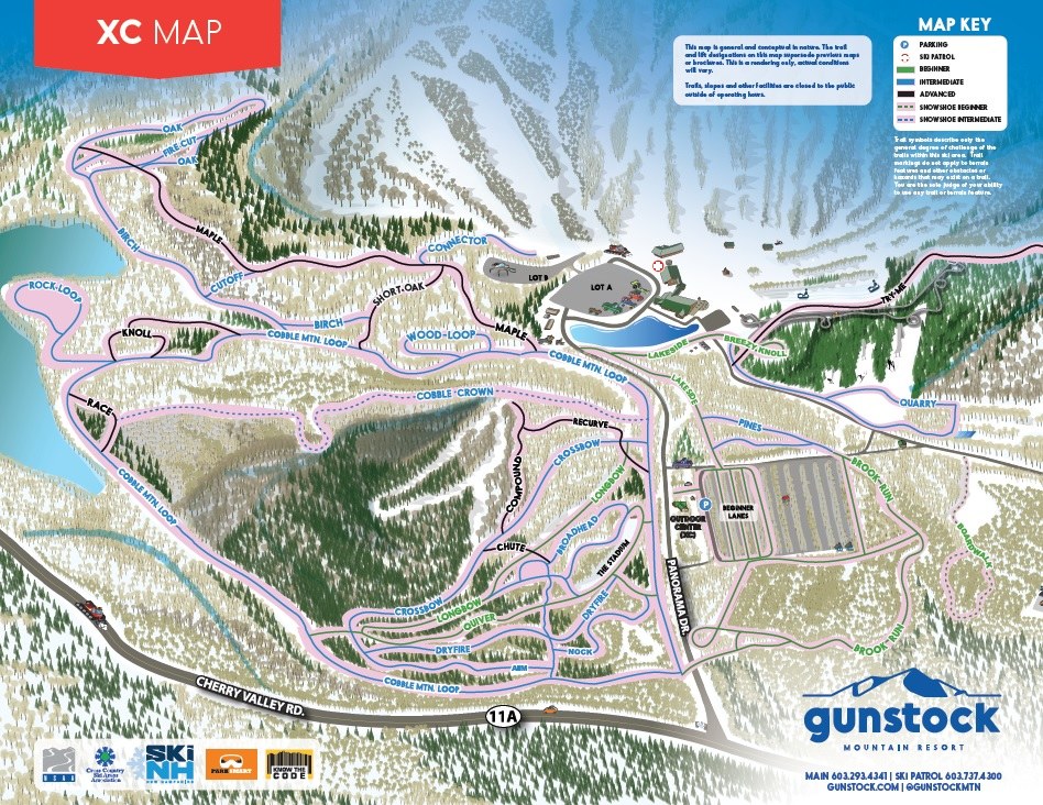 Gunstock XC Trail Map 2020
